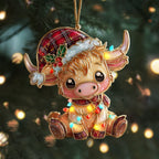 Holiday Heifer Christmas Ornament