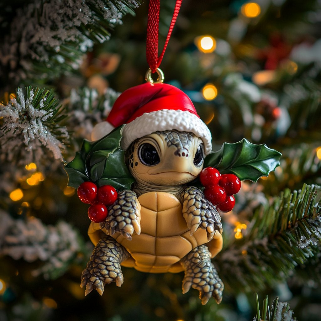 Peaceful Beach Journey Christmas Ornament