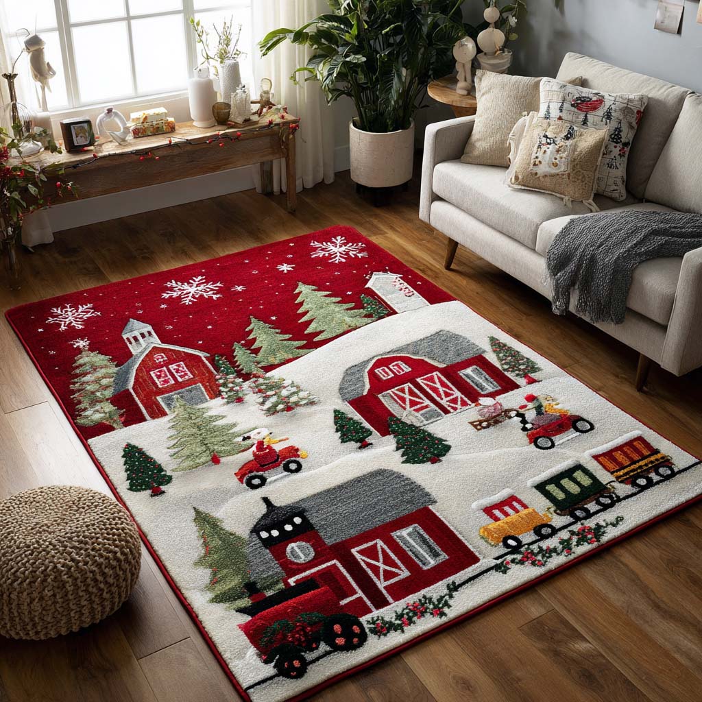 Holiday Barn area rug in a living room