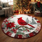 Holiday Bloom Round Mat Rug - Nature Design | Serene Home Decor