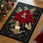 Holiday Blossom area rug in a living room