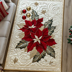 Holiday Blossom area rug in a living room