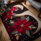 Holiday Blossom area rug in a living room
