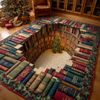 Holiday Book area rug in a living room