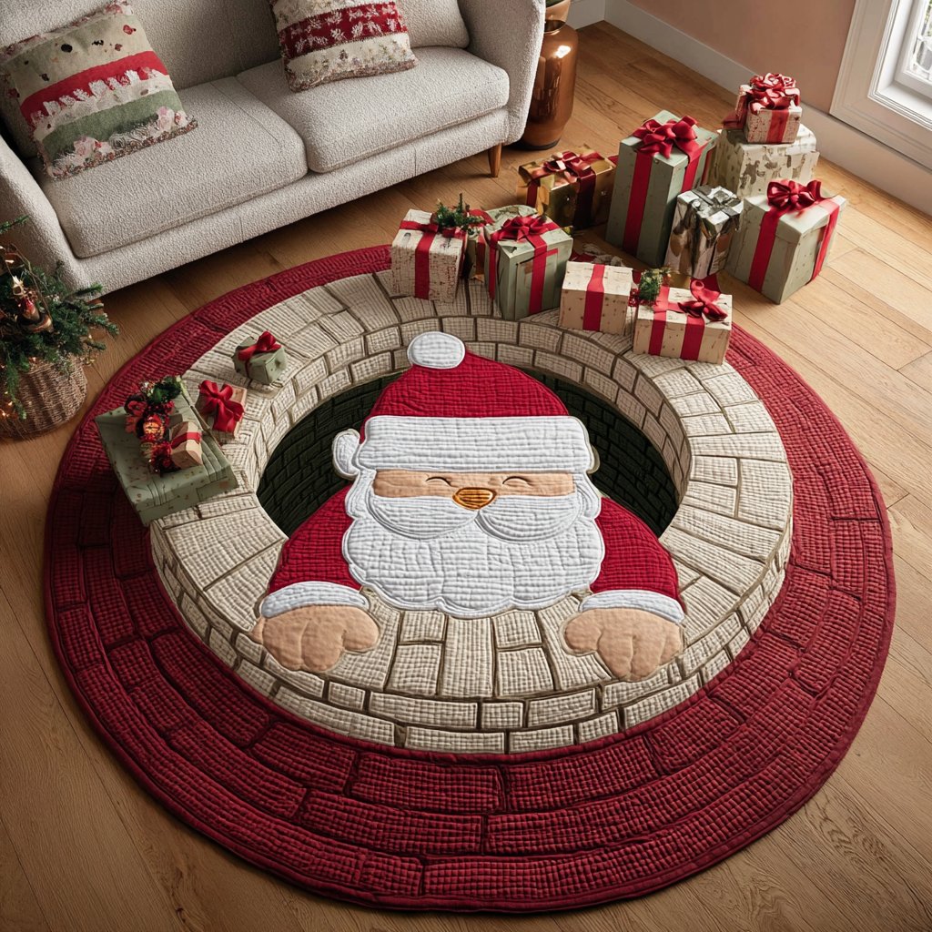 Holiday Cheer Round Mat Rug - Nature Design | Serene Home Decor