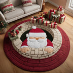 Holiday Cheer Round Mat Rug - Nature Design | Serene Home Decor