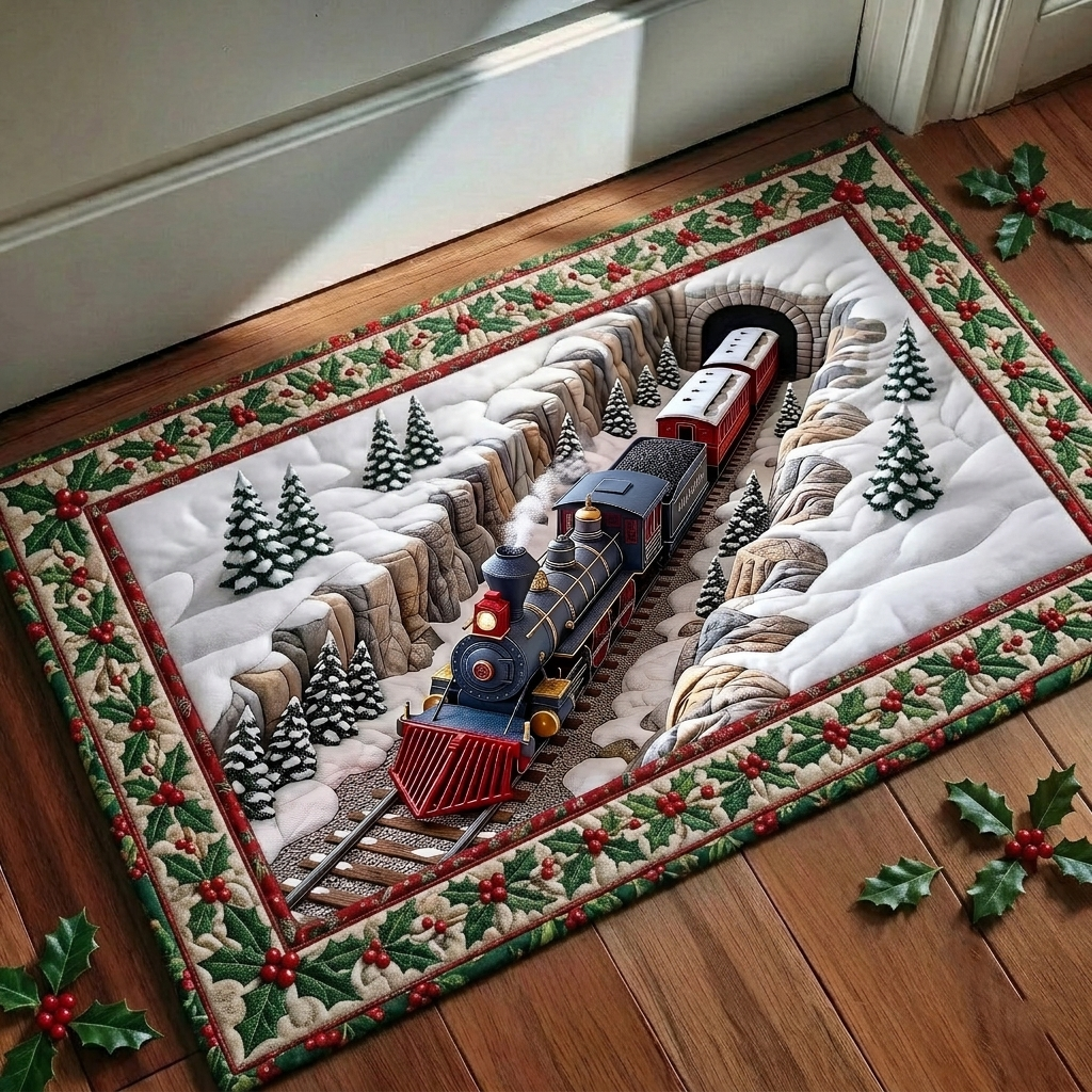 Holiday Express Doormat - Nature Design | Printed Welcome Doormat - washable non-slip printed rug