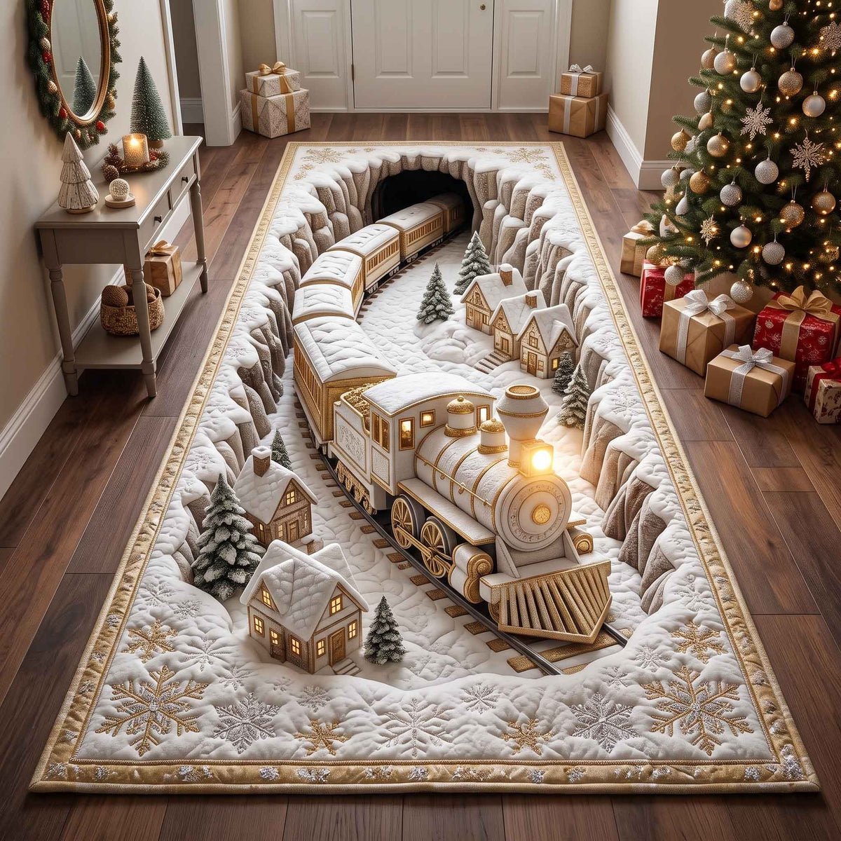 Holiday Express Runner Rug - Nature Design | Nature Carpet Runner - washable non-slip printed rug