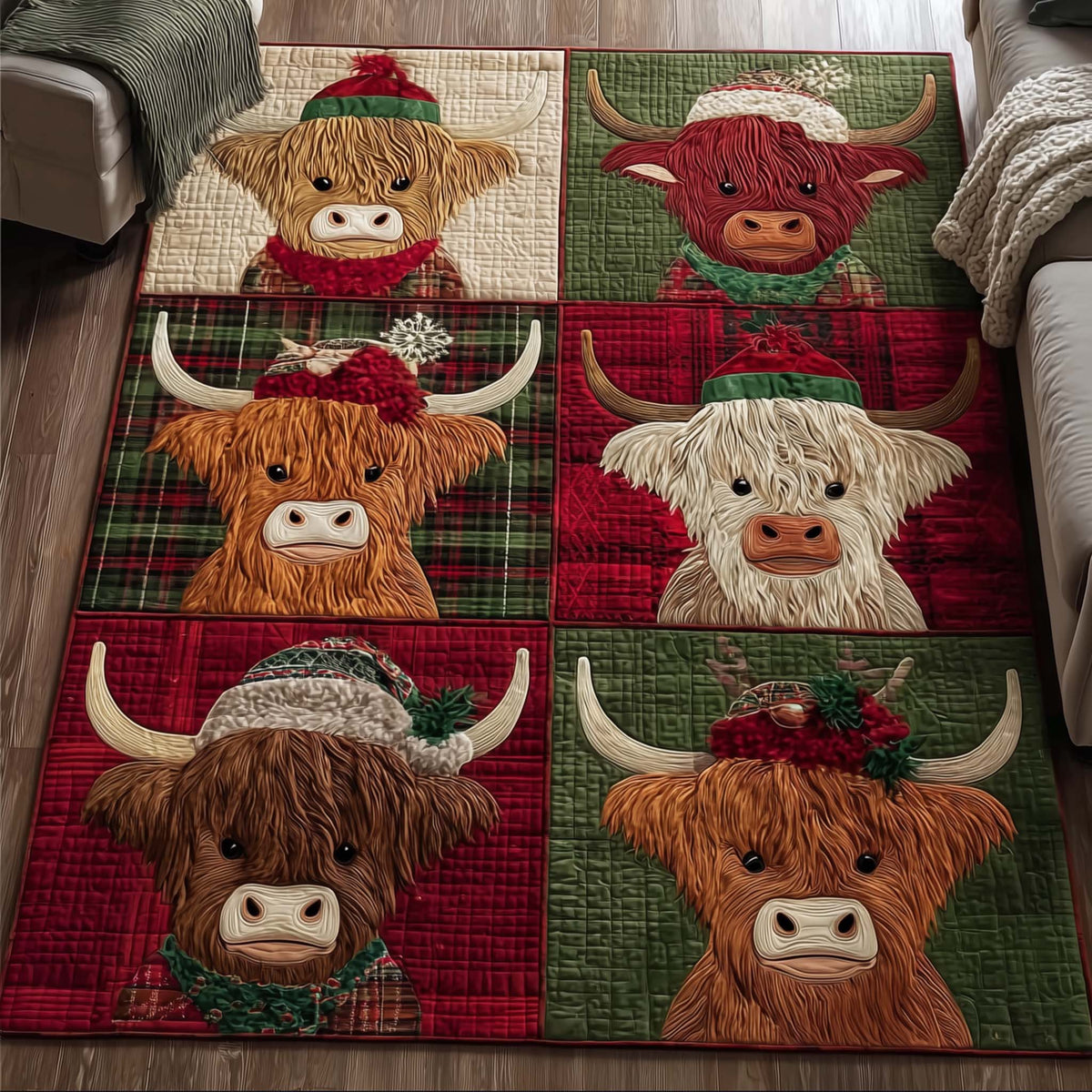 Holiday Farmstead area rug in a living room