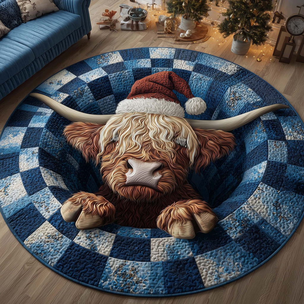Holiday Farmstead Round Mat Rug - Nature Design | Serene Home Decor