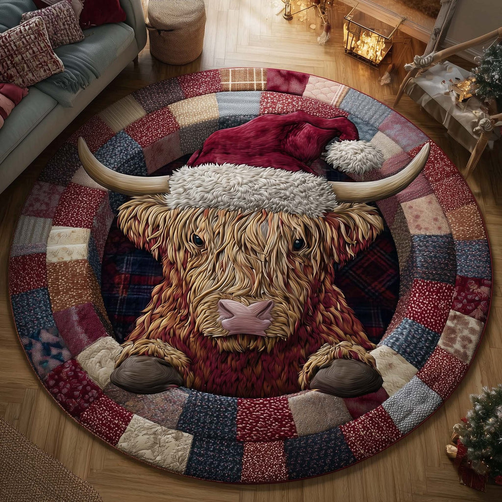 Holiday Farmstead Round Mat Rug - Nature Design | Serene Home Decor
