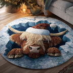 Holiday Farmstead Round Mat Rug - Nature Design | Serene Home Decor