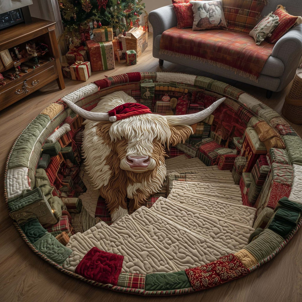 Holiday Farmstead Round Mat Rug - Nature Design | Serene Home Decor