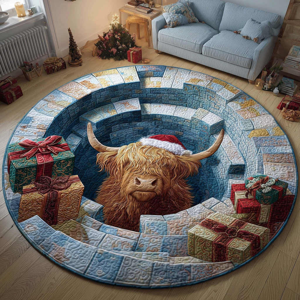 Holiday Farmstead Round Mat Rug - Nature Design | Serene Home Decor