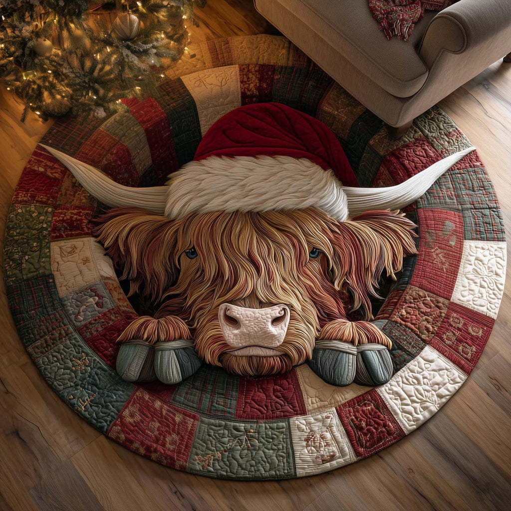 Holiday Farmstead Round Mat Rug - Nature Design | Serene Home Decor