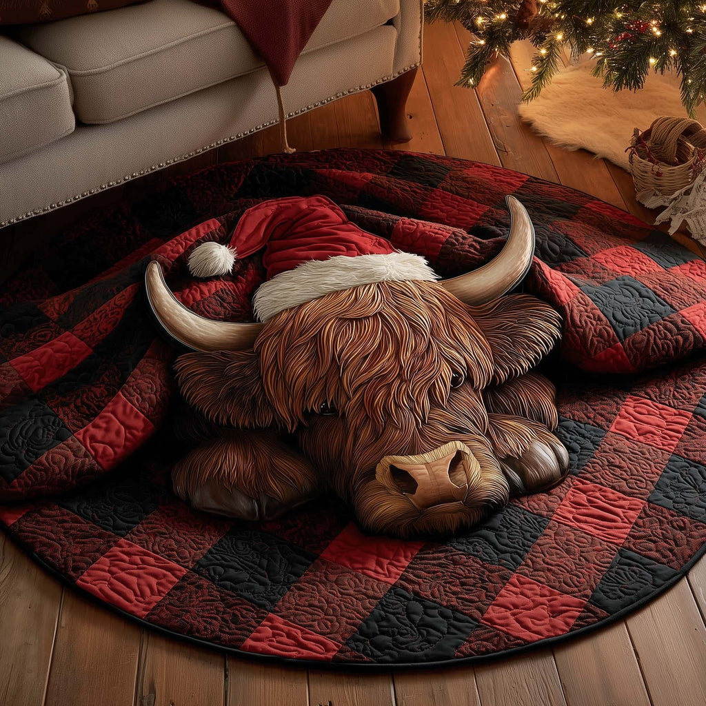 Holiday Farmstead Round Mat Rug - Nature Design | Serene Home Decor
