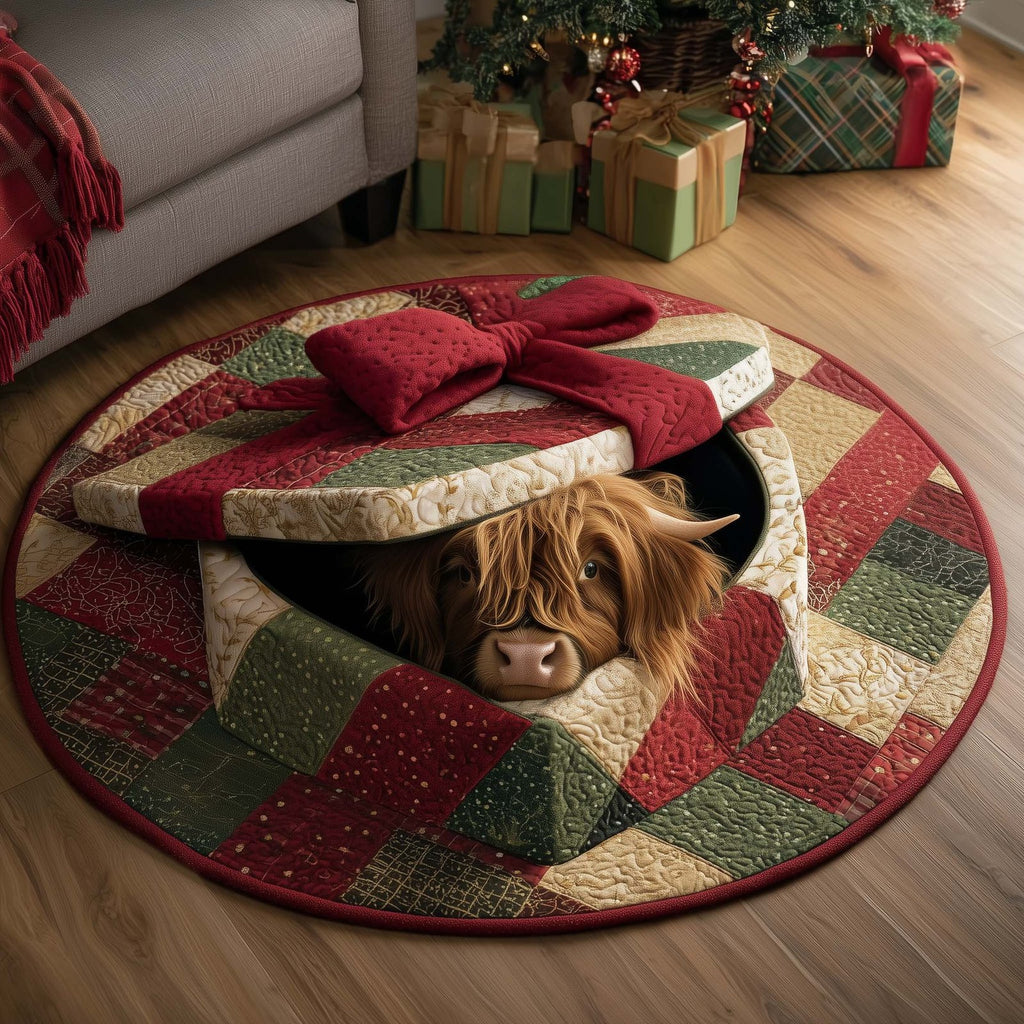 Holiday Farmstead Round Mat Rug - Nature Design | Serene Home Decor