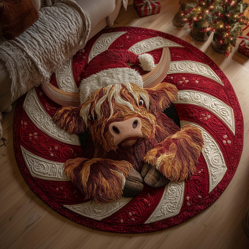 Holiday Farmstead Round Mat Rug - Nature Design | Serene Home Decor