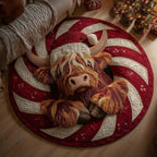 Holiday Farmstead Round Mat Rug - Nature Design | Serene Home Decor