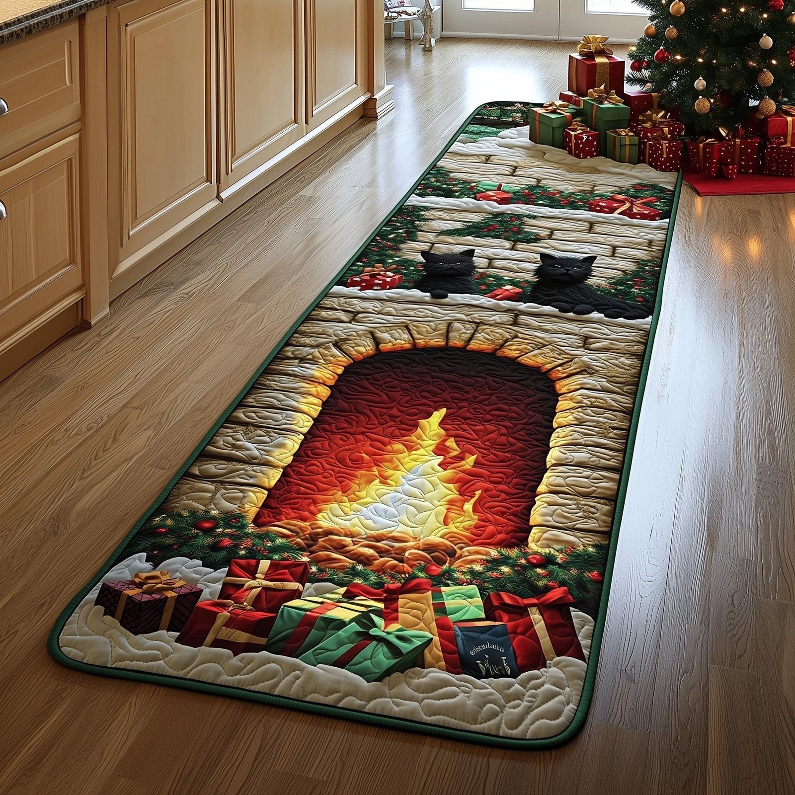 Holiday Fireplace Runner Rug - Nature Design | Serene Runner Rug