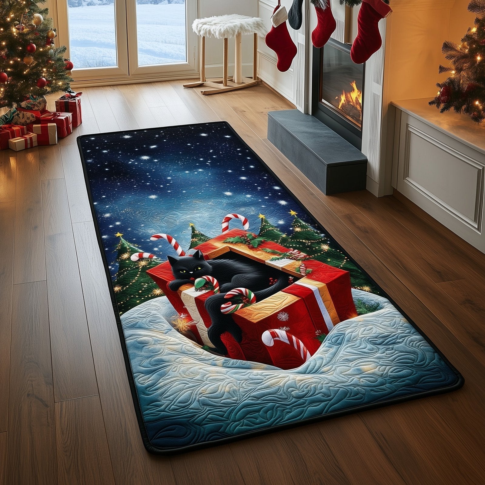Holiday Gift Box Runner Rug - Nature Design | Serene Runner Rug