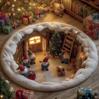 Holiday Gift Chaos Round Mat Rug - Nature Design | Serene Home Decor