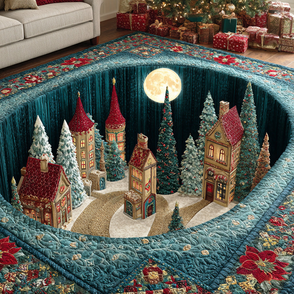 Holiday Glow area rug in a living room