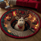 Holiday Glow Round Mat Rug - Nature Design | Serene Home Decor