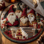 Holiday Gnomes Round Mat Rug - Nature Design | Serene Home Decor