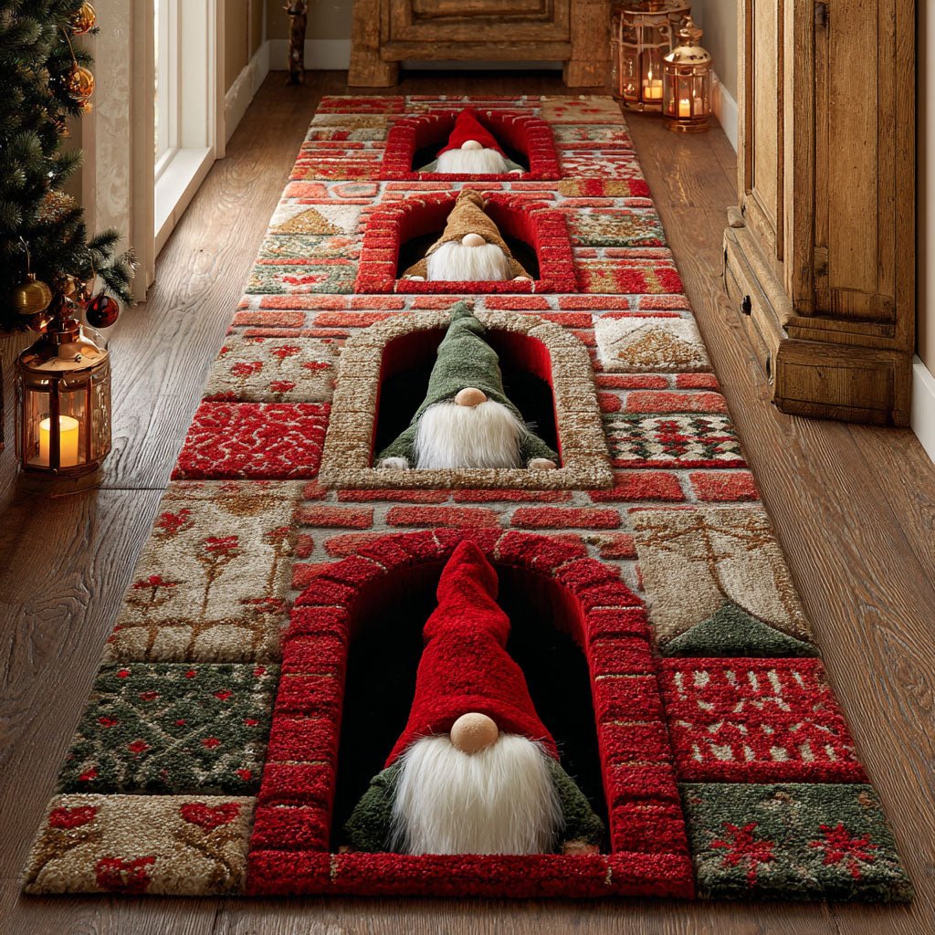 Holiday Gnomes Runner Carpet Runner Rug - Cute Pet Design | Animal Printed Runner Rug