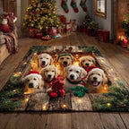 Holiday Golden Pack area rug in a living room