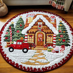 Holiday Hearth Round Mat Rug - Nature Design | Serene Home Decor