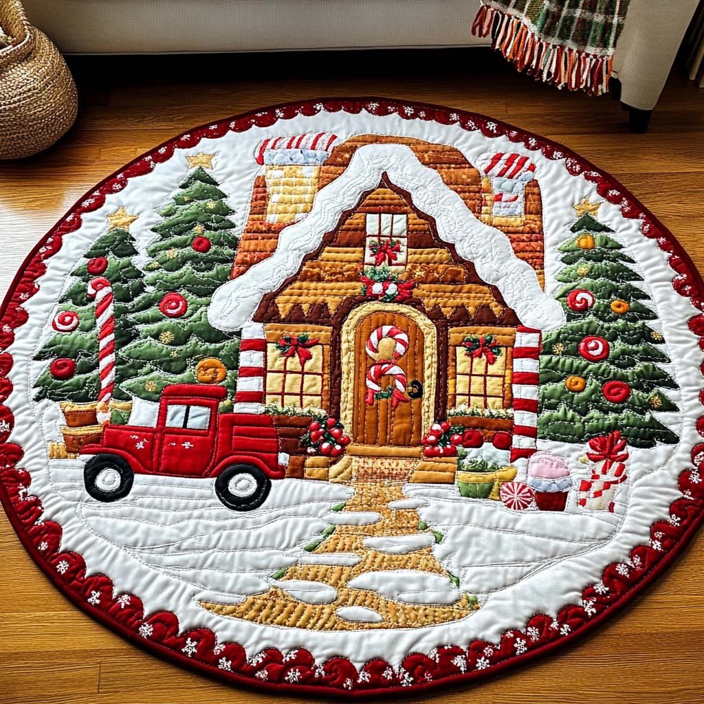 Holiday Hearth Round Mat Rug - Nature Design | Serene Home Decor