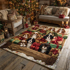 Holiday King Charles area rug in a living room
