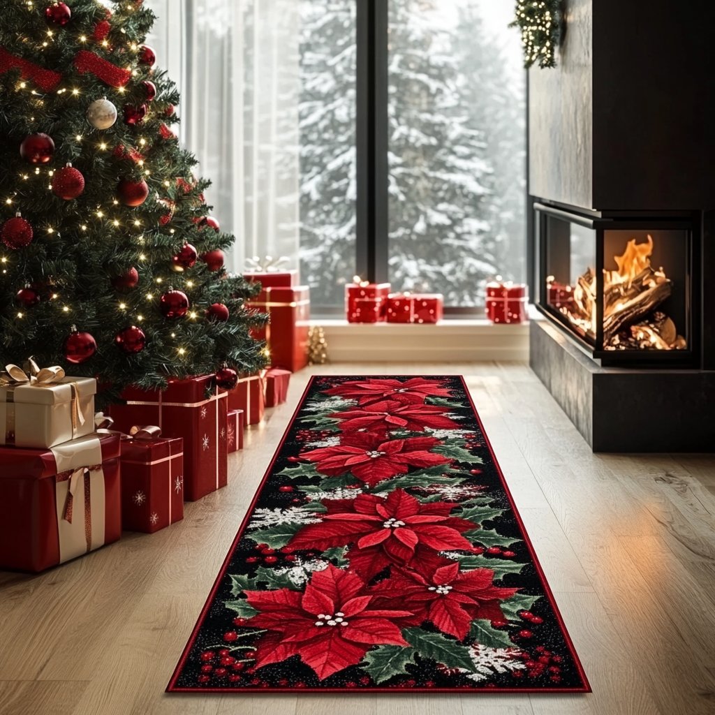 Holiday Lane Runner Carpet Runner Rug - Cute Pet Design | Animal Printed Runner Rug