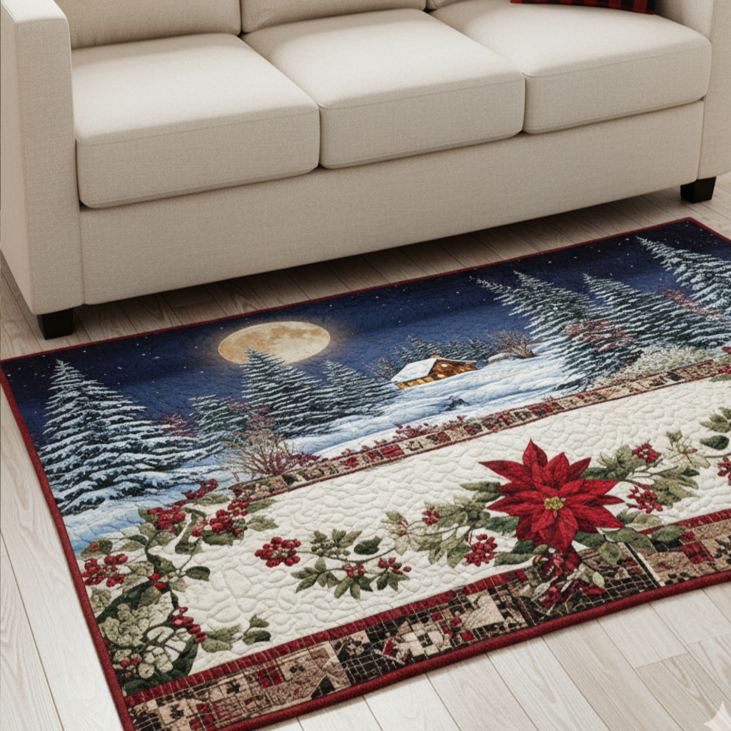 Holiday Miracle area rug in a living room