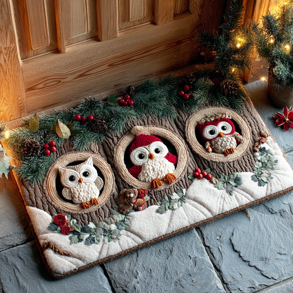 Holiday Perch Doormat - Nature Design | Printed Welcome Doormat
