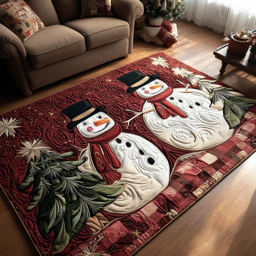 Holiday Plaid Charm area rug in a living room