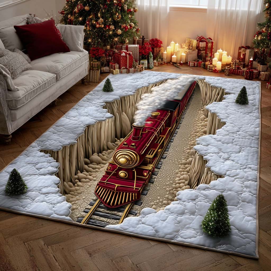 Holiday Rails area rug in a living room