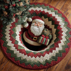 Holiday Santa Round Mat Rug - Nature Design | Serene Home Decor
