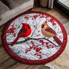 Holiday Sentinel Christmas Round Mat Rug - washable non-slip printed rug