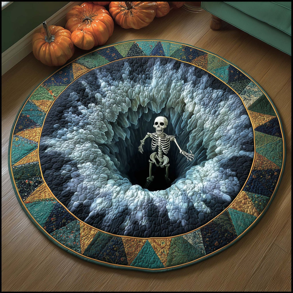 Holiday Skeleton Round Mat Rug - Nature Design | Serene Home Decor