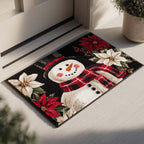 Holiday Snowman Doormat - Seasonal Holiday Design | Printed Welcome Doormat