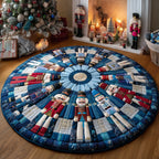 Holiday Soldiers Christmas Round Mat Rug - washable non-slip printed rug
