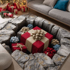 Holiday Surprise area rug in a living room