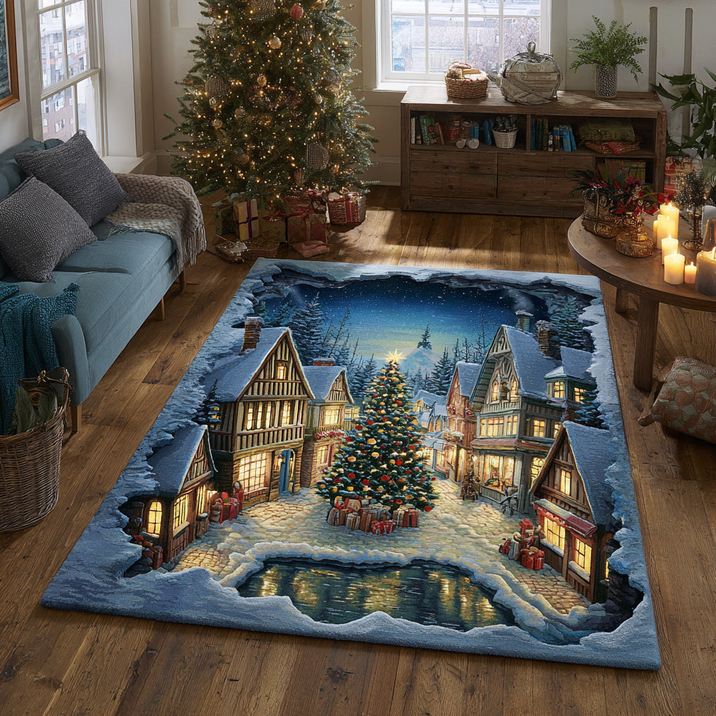 Holiday Town Square area rug in a living room