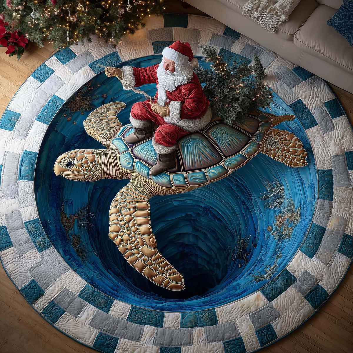Holiday Voyage Round Mat Rug - Nature Design | Serene Home Decor