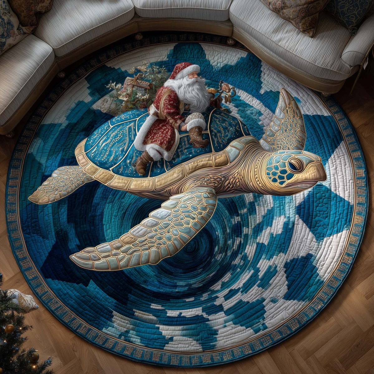 Holiday Voyage Round Mat Rug - Nature Design | Serene Home Decor