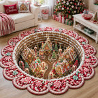 Holiday Wonderland Custom Shape Area Rug - Nature Design | Die-Cut Non-Slip Rug - washable non-slip printed rug