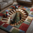 Holiday Workshop area rug in a living room